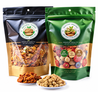 Sachet Doypack Personnalisé Imprimé Métallisé à Barrière avec Fermeture Éclair Refermable pour Snacks aux Noix, Qualité Alimentaire, Vente en Gros