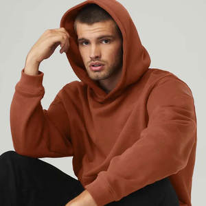 เสื้อฮู้ดผ้าฝ้าย100% แบบสวมหัวสีทึบหนา XL โลโก้กำหนดเองโลโก้ได้ - Product Image 5