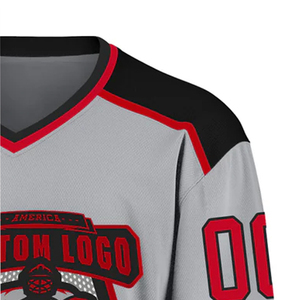 Jersey de Hockey sobre Hielo Personalizado de Alta Calidad con Logotipo, 100% Poliéster Ecológico, Secado Rápido, Transpirable, Impresión por Transferencia de Calor, OEM - Product Image 2