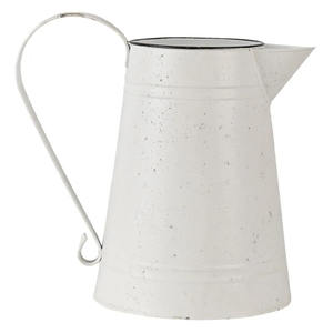 Magnifiquement fabriqué à la main en métal blanc décoratif rond bienvenue notre jardin galvanisé pichet intérieur extérieur décoration de la maison - Product Image 4