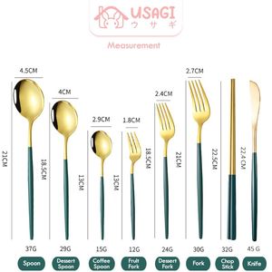 Ensemble de couverts de luxe en OR, fabriqué avec une finition haut de gamme, offrant une réflexion dorée élégante et une performance durable - Product Image 2