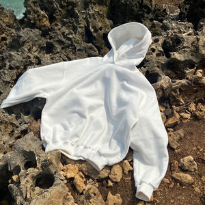 Sweat à capuche en coton éponge française 500 g/m², sweat à capuche pour hommes, sweat à capuche court personnalisé Boxy, sweat à capuche surdimensionné Boxy Fit - Product Image 3