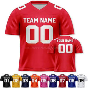 Camisetas de fútbol americano sublimadas personalizadas de alta calidad, al por mayor uniforme de equipo directo de fábrica, poliéster transpirable - Product Image 2