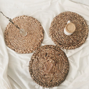 Manteles de jacinto de agua vintage de artesanos vietnamitas, compañeros individuales de mimbre para decoración del hogar, ventas al por mayor - Product Image 6