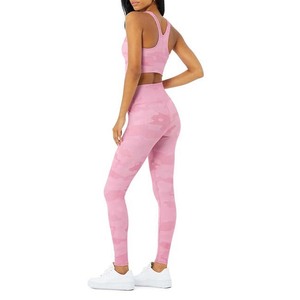 Ropa deportiva personalizada para mujer, conjuntos de Yoga, ropa deportiva, conjunto de mallas y sujetador, entrenamiento al aire libre, trajes de dos piezas para mujer, Color sólido 2025 - Product Image 2