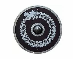 Nouveau bouclier médiéval entièrement fonctionnel en métal et bois robuste pour bouclier de bataille pour l'utilisation de la décoration intérieure nouveau bouclier Viking de Style Vintage - Product Image 4