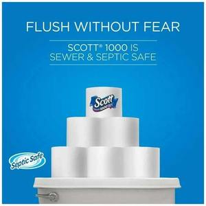 Scott 1000 Sheets Bathroom Tissue, <b>Toilet</b> Paper, 8 <b>Rolls</b> - Product Image 3