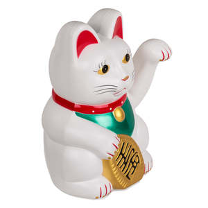Chat chinois porte-bonheur agitant la patte, design élégant Feng Shui pour la prospérité - Product Image 3