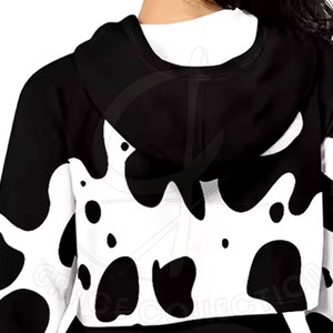 Mejor Venta de logotipo personalizado de impresión de peso ligero mejor diseño de las mujeres Crop Top sudaderas con capucha de manga larga - Product Image 5