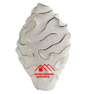 Vaisselle Vase à fleurs Hôtel Ware Usage Aluminium Coulé Personnalisé Meilleure Vente Chaude Noir Fini Abstrait Vase à fleurs Qualité supérieure - Product Image 3