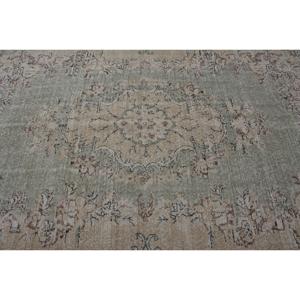 พรมขนาด 6.3x9.8 ฟุต, พรมตุรกีโบราณขนาดใหญ่, พรมขนสัตว์สีเบจ - Product Image 5