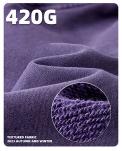 Ensemble de vêtements pour hommes personnalisés en coton brodé avec strass, style streetwear vintage, fermeture éclair, délavage acide, effet usé, évasé et à capuche - Product Image 6