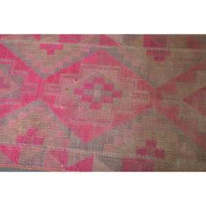Modern Vintage Turkish Rug Pink <b>Brown</b> Large 260 X 1020ft Rectangle <b>Wool</b> Latex Backing-for Teen's Room Halls Bedrooms Patchwork - Product Image 5