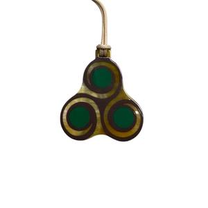 Pendentif en corne fait main DTJ avec placage laqué, forme ovale, style tendance, cadeau d'anniversaire pour femme - Product Image 4