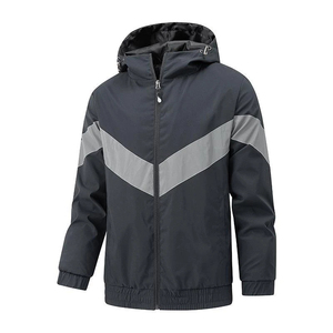 Veste coupe-vent unisexe légère et fine à col montant, tissée, séchage rapide, pour le sport, la course, la randonnée en extérieur, avec fermeture éclair, en softshell - Product Image 1