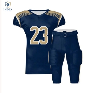 INDEX APPAREL Conjunto de Uniforme de Fútbol Americano Personalizado para Hombre, Cuello en V, Manga Corta, 23, Sublimado, Absorbente de Humedad, para Adultos - Product Image 1