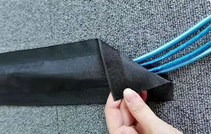 Manchons de protection pour câbles de moquette à crochets et boucles pour organiser et ranger les câbles – Manchon de câble pour moquette pour une meilleure gestion des câbles - Product Image 6