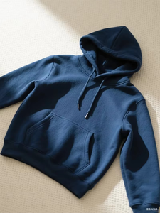 Sudadera con Capucha de Color Sólido 100% Algodón para Hombre, Logotipo Personalizado, Secado Rápido, Felpa Ecológica, Transpirable, Moderna y Bordada - Product Image 2