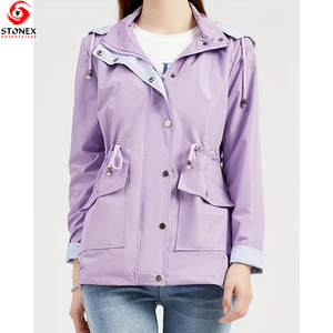 Chaqueta Cortavientos de Invierno Cálida de Último Diseño, Abrigo Largo Ligero, Nuevo, Talla Grande, Impermeable, Transpirable, con Capucha para Mujer - Product Image 4