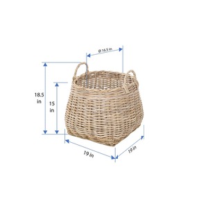 <b>Square</b>-bottomed Rattan <b>basket</b> Handmade Storage <b>Basket</b> Wholesale eco-friendly Made in Viet Nam - Product Image 3