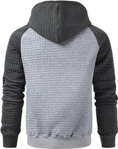 Sudadera de golf ligera de forro polar para hombre, cuello en V, ajuste holgado, mangas con relieve, bordado con cuentas, 100% algodón, informal, para invierno - Product Image 2