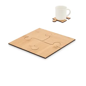 LEPY <b>Set</b> of 4 Sustainable Puzzle <b>Coasters</b> Eco-Friendly Mats & Pads for Home or Office Use - Product Image 1