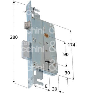 VERROUILLAGE À DOUBLE CARTE Art. 520/3 Insert Triple 2 lancers et tiges de verrouillage non incluses - Product Image 1