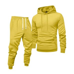 Combinaisons de survêtement pour hommes 2025 cordon grand et grand pull pulls et pantalons de survêtement ensemble à manches longues solide - Product Image 1