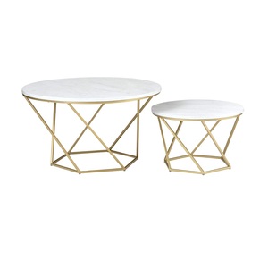 Muebles de mesa plateados y blancos para el lado del sofá a precio barato, tamaño personalizado, diseño clásico, muebles de sala de estar, Mesa para el hogar - Product Image 4