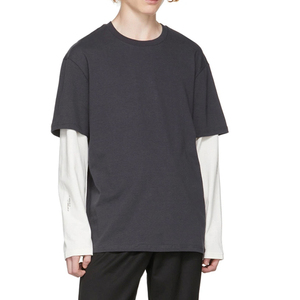 New Design 100% Cotton Ringer <b>Thermal</b> Double Layer T-<b>Shirts</b> Sun Faded Heavyweight Oversized Long Sleeve Tee <b>for</b> <b>Men</b> - Product Image 1