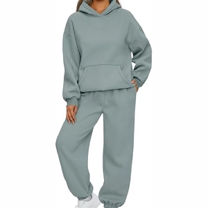 Nouveau 2025 survêtement de qualité professionnelle ensemble sur mesure haut à capuche motif solide haute vente femmes imprimé survêtements - Product Image 6