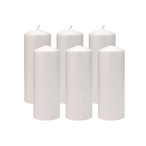 White Flameless Dinner <b>Taper</b> <b>Candles</b> for Weddings Bulk Wave Spiral Pillar <b>Candle</b> for Christmas Easter Birthdays Paraffin Diwali - Product Image 4