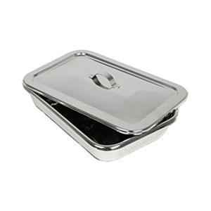 ถาดสแตนเลสสำหรับผ่าตัดพร้อมฝาปิดถาดเครื่องมือสำหรับใช้ในโรงพยาบาลทำจากอุปกรณ์ผ่าตัดแบบกะพริบ - Product Image 1