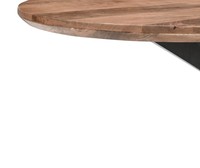 Table à manger élégante et durable 180 Mango Rough Collection, meubles de maison ovales en métal pour entrepôt de ferme, salle à manger, hôtel