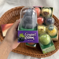 Vente directe usine de produits alimentaires asiatiques : Crème glacée au chocolat, raisin et citron, modèle 3D, prête à l'emploi, en boîte.