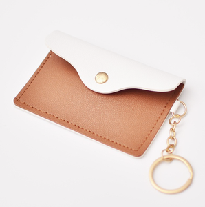 Monedero Mini Lindo para Monedas y Llaves, Tarjetero Rígido para Identificación, Porta Tarjetas de Crédito de Cuero PU, Llavero Colorido con Cierre de Botón - Product Image 2