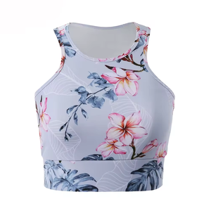 เสื้อชั้นในออกกำลังกายระบายอากาศได้ดีสำหรับผู้หญิงสปอร์ตบราครอปท็อปชุดออกกำลังกายมีเบาะคงที่ - Product Image 2