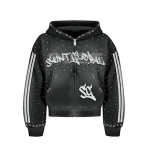 เสื้อฮู้ดดี้สไตล์ลำลองเทรนดี้ใหม่สำหรับฤดูหนาว ผ้าฝรั่งเศสเทอร์รี่ 100% ผ้าฝ้าย ล้างสีแบบแอซิด ทรงปกติ ใส่ได้ทั้งชายและหญิง แบบสั่งทำพิเศษ - Product Image 6