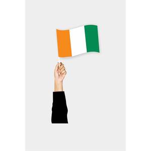 Drapeau De La Cte D'Ivoire Accessoire De Cheerleading Main - Product Image 1