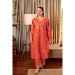 URGE 2-PC Lawn Embroidered Shirt and Trouser <b>Set</b> for Spring/Summer-BIC-211 - Product Image 3