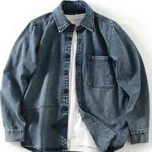 Veste en jean décontractée sur mesure, vente en gros d'usine, veste de camionneur grande taille pour hommes, veste en jean pour hommes, 100% coton - Product Image 2