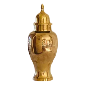 Pot de temple en laiton pur de haute qualité avec finition polie, pot de temple en laiton vintage pour la décoration du temple - Product Image 2