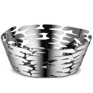 Frutero de metal de forma redonda de diseño único, cuenco de servicio personalizable de acero inoxidable de alta calidad - Product Image 1