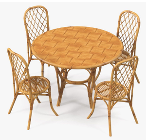 Wholesale Modern Bamboo Rattan Apartment Garden Furniture Sets Patio <b>Dining</b> <b>Chairs</b> and Table Set - Product Image 5