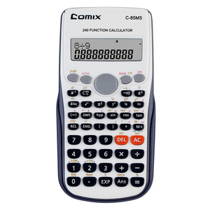 <span class=keywords><strong>Calculatrice</strong></span> scientifique Comix C-85MS, 12 chiffres, 240 fonctions, écran LCD 2 lignes, protection d'écran, fonctionne avec piles bouton - Product Image 1