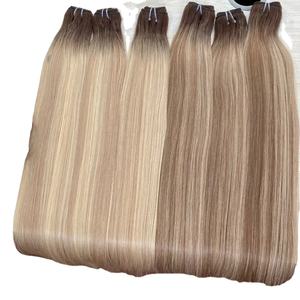 Venta al por mayor de lujo cutícula alineada de doble dibujado máquina de Vietnam extensiones de cabello de trama de cabello humano - Product Image 1