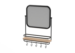 Espejo de pared de madera hecho a mano artesanal con estante flotante crea un aspecto contemporáneo limpio espejo rústico decoración del hogar - Product Image 6