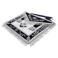 Tablier maçonnique de qualité supérieure, personnalisé, pour maîtres maçons, brodé à la main, bleu, loge maçonnique