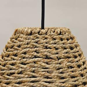 Abat-jour en osier et en herbe marine fait à la main, écologique, forme ovale effilée, lampe suspendue tissée naturelle pour la fourniture de projets en gros - Product Image 3