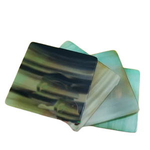 Paires de 4 sous-verres en pierre de corne de forme ronde de couleur noire pour la maison hôtel fête de mariage sous-verres de table - Product Image 3